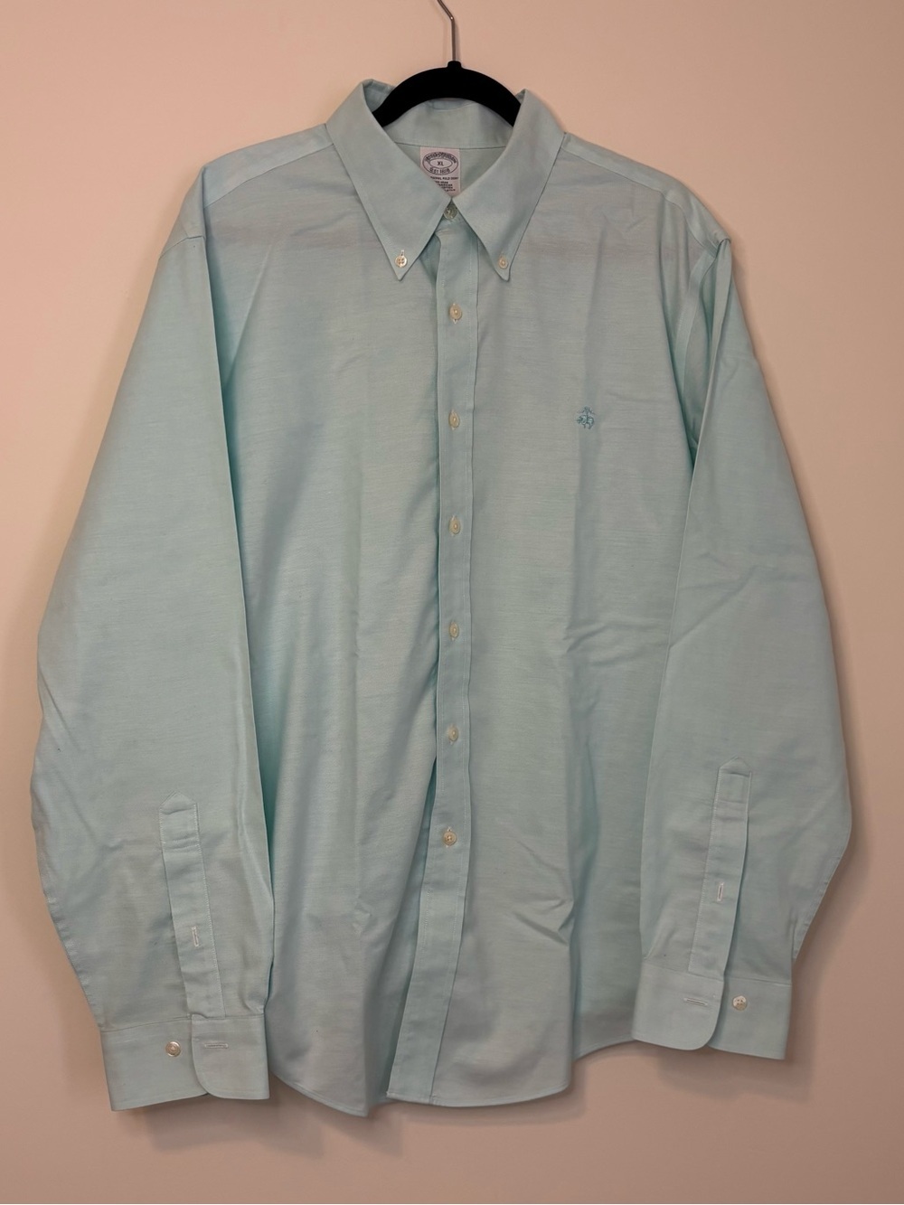 Brooks Brothers Men Light Blue The Original Polo Shirt Long Sleeve Button Shirt